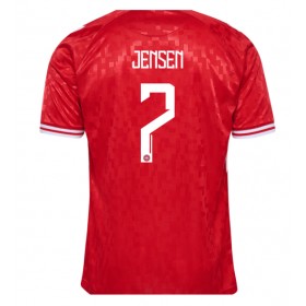 Dänemark Mathias Jensen #7 Heimtrikot EM 2024 Kurzarm